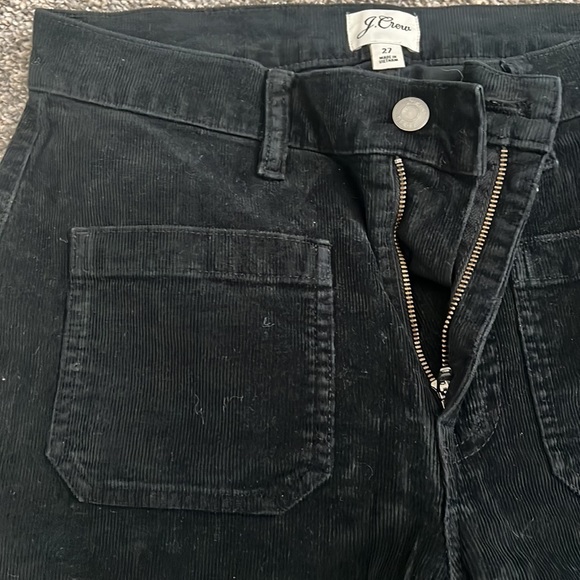 J. Crew Black Ankle Length Corduroys w/ Front Pocket Detail - Picture 2 of 3
